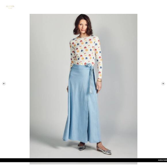 Aleeza Paris Blanca Skirt Fruit Print Size L NWT - Picture 5 of 6